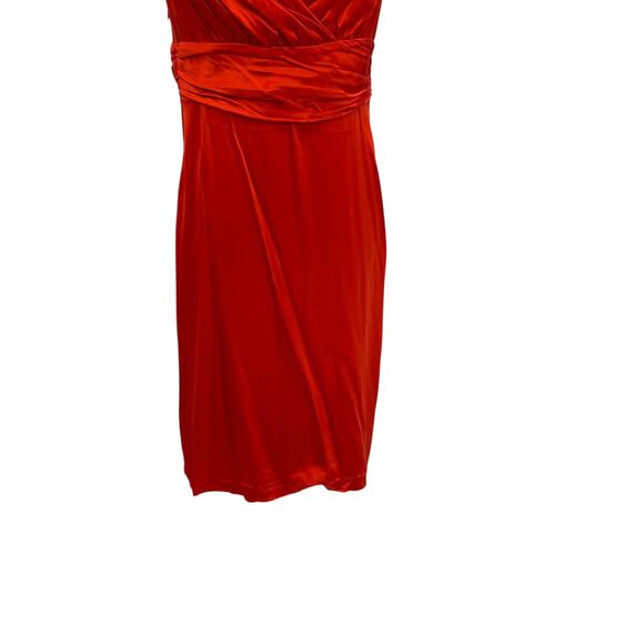Roberto Cavalli Dress Slip Silk Empire Sleeveless Orange Size 44 US 8 - Picture 11 of 14
